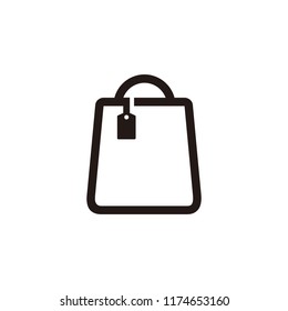 Shopping bag icon isolated on white background