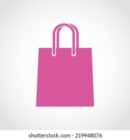 Shopping bag Icon Isolated on White Background