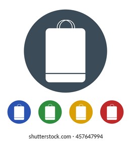 Shopping bag icon, isolated on white background 