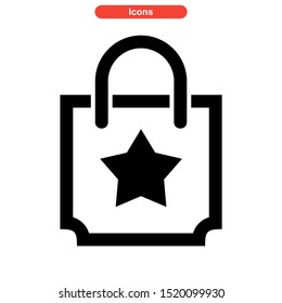 shopping bag icon isolated sign symbol vector illustration - high quality black style vector icons
