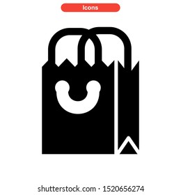 shopping bag icon isolated sign symbol vector illustration - high quality black style vector icons

