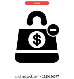 shopping bag icon isolated sign symbol vector illustration - high quality black style vector icons
