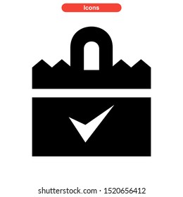 shopping bag icon isolated sign symbol vector illustration - high quality black style vector icons
