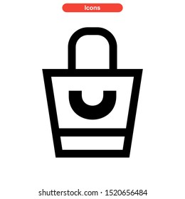 shopping bag icon isolated sign symbol vector illustration - high quality black style vector icons
