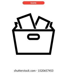 shopping bag icon isolated sign symbol vector illustration - high quality black style vector icons
