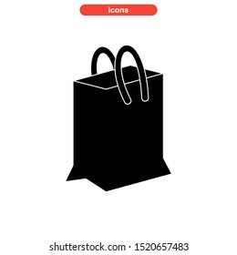 shopping bag icon isolated sign symbol vector illustration - high quality black style vector icons
