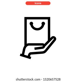 shopping bag icon isolated sign symbol vector illustration - high quality black style vector icons
