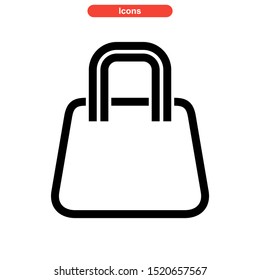 shopping bag icon isolated sign symbol vector illustration - high quality black style vector icons
