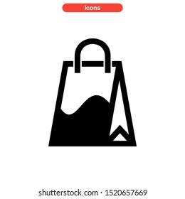 shopping bag icon isolated sign symbol vector illustration - high quality black style vector icons

