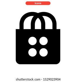 shopping bag icon isolated sign symbol vector illustration - high quality black style vector icons
