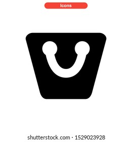 shopping bag icon isolated sign symbol vector illustration - high quality black style vector icons

