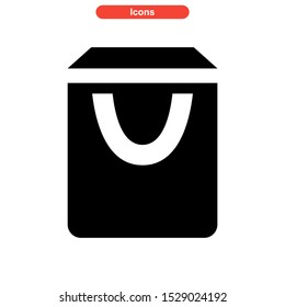 shopping bag icon isolated sign symbol vector illustration - high quality black style vector icons
