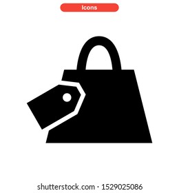 shopping bag icon isolated sign symbol vector illustration - high quality black style vector icons
