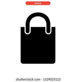 shopping bag icon isolated sign symbol vector illustration - high quality black style vector icons
