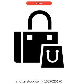 shopping bag icon isolated sign symbol vector illustration - high quality black style vector icons
