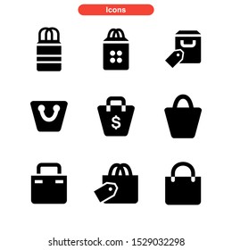 shopping bag icon isolated sign symbol vector illustration - Collection of high quality black style vector icons
