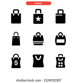 shopping bag icon isolated sign symbol vector illustration - Collection of high quality black style vector icons
