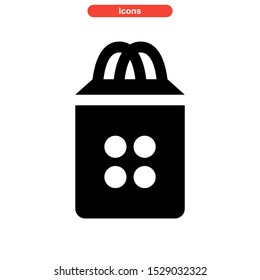 shopping bag icon isolated sign symbol vector illustration - high quality black style vector icons
