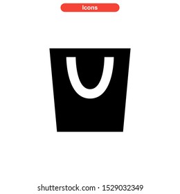 shopping bag icon isolated sign symbol vector illustration - high quality black style vector icons
