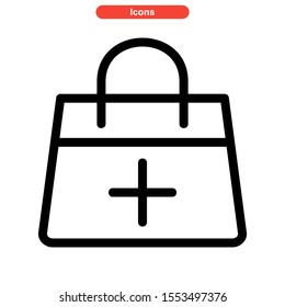 shopping bag icon isolated sign symbol vector illustration - high quality black style vector icons
