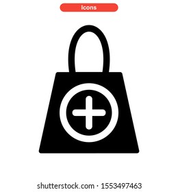 shopping bag icon isolated sign symbol vector illustration - high quality black style vector icons
