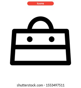 shopping bag icon isolated sign symbol vector illustration - high quality black style vector icons
