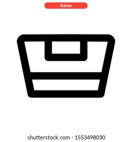 shopping bag icon isolated sign symbol vector illustration - high quality black style vector icons
