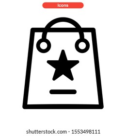 shopping bag icon isolated sign symbol vector illustration - high quality black style vector icons

