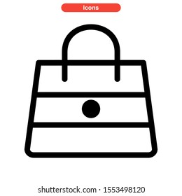 shopping bag icon isolated sign symbol vector illustration - high quality black style vector icons
