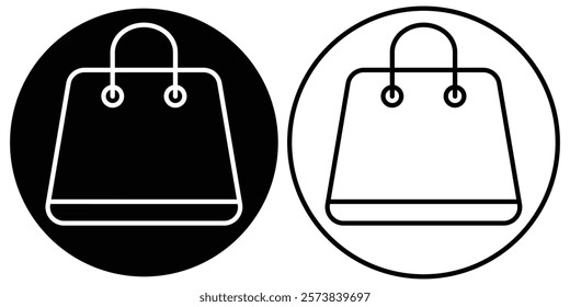 Shopping bag icon isolated. Simple shopping bag icon. Paper bag for marketing, shopping. Paper shopping bag vector illustrator. 