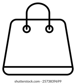 Shopping bag icon isolated. Simple shopping bag icon. Paper bag for marketing, shopping. Paper shopping bag vector illustrator. 