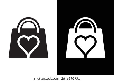 Ícone de saco de compras ícone de vetor isolado ilustração no fundo branco.