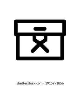 shopping bag icon line style vector