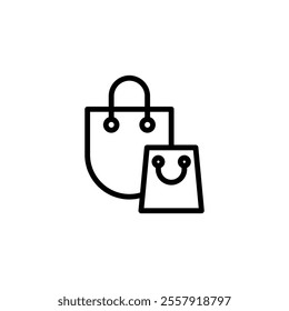 Shopping bag icon logo design. shopping sign and symbol