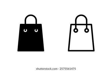 Shopping bag icon logo design. shopping sign and symbol