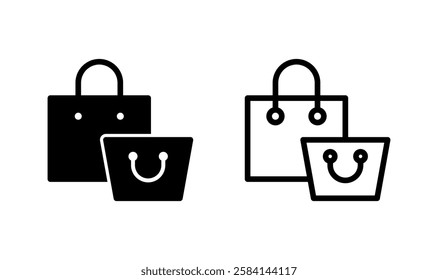 Shopping bag icon logo design. shopping sign and symbol