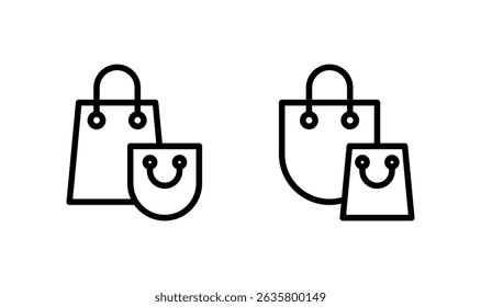 Shopping bag icon logo design. shopping sign and symbol