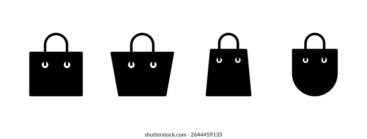 Shopping bag icon logo design. shopping sign and symbol