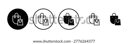 Shopping bag icon logo design. shopping sign and symbol
