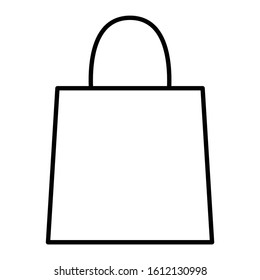shopping bag icon or logo illustration on white background. Perfect use for website, pattern, design, etc.
