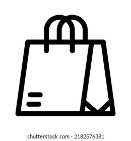 shopping bag icon or logo isolated sign symbol vector illustration - high quality black style vector icons
