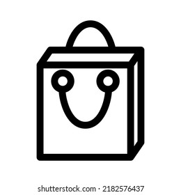 shopping bag icon or logo isolated sign symbol vector illustration - high quality black style vector icons

