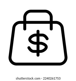 shopping bag icon or logo isolated sign symbol vector illustration - high quality black style vector icons
