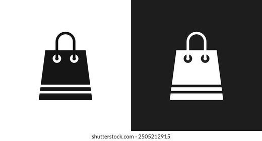 Shopping bag icon logo set vector