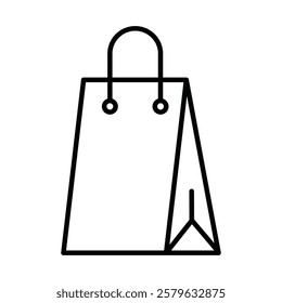 Shopping bag icon logo sign set vector outline