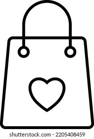 Shopping bag icon, logo or symbol