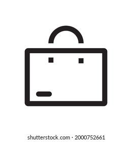shopping bag icon or logo vector illustration of isolated sign symbol, vector illustration with high quality black outline.
