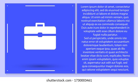 Shopping bag icon . Lorem Ipsum Illustration design