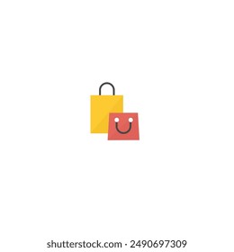 Shopping bag icon. Marketing bags. Single Vector image . Carrying bag for items. Paper bag, merchandise use. Package.  