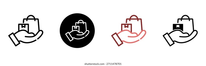 Shopping Bag Icon Multi Style Vector Illustration